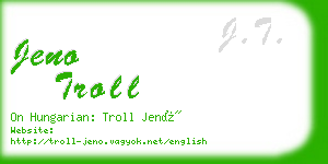 jeno troll business card